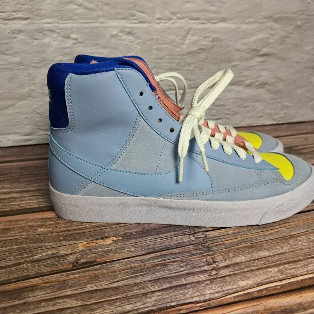 Nike Blazer Mid '77 SE Dance sneaker in Cobalt Bliss/red stardust/optic yellow